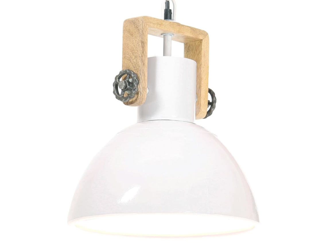 Lámpara Luminária Colgante Industrial Redondo 25 W 30 cm E27 Blanco