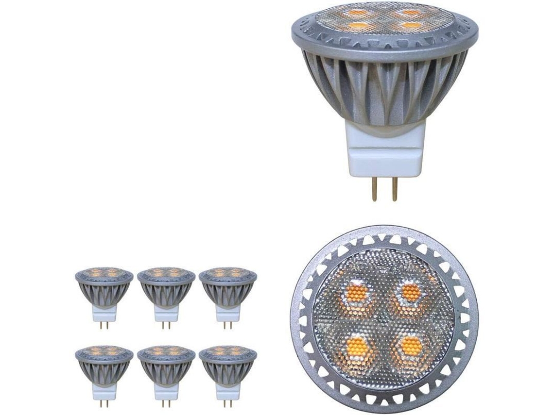 Bombilla Led Tipo Foco Mr11 Gu4 De 3w, 12v, 280lm, 6000k, Luz Blanca Fría (paquete De 6)