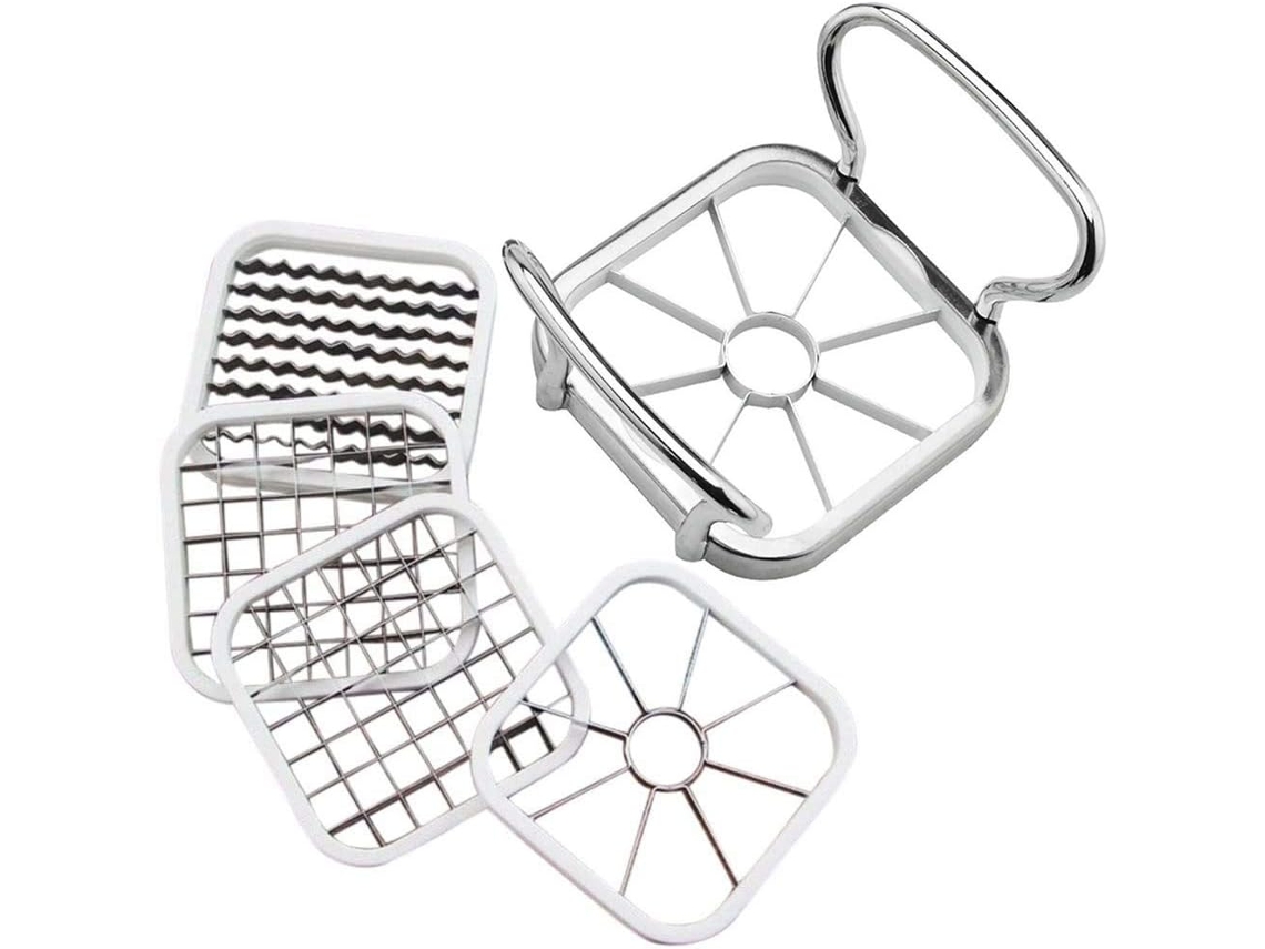 Herramienta multiusos para papas fritas, acero inoxidable, 5 métodos de corte, diseño ergonómico, ahorro de esfuerzo, factor de corte rápido para cocina en C