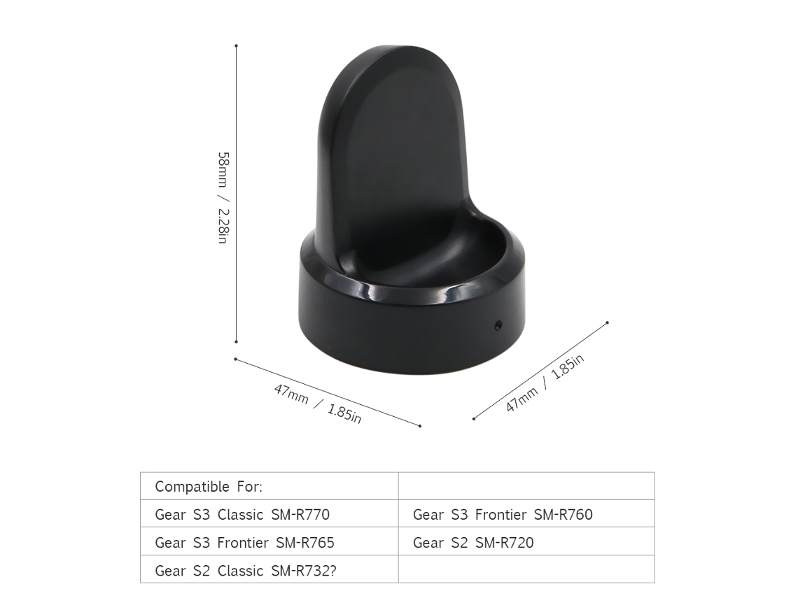 Base De Carga Inalámbrica Para Reloj (carga Inalámbrica, Carga Rápida) Producto Tontru Compatible Con Soporte De Carga Samsung S2 S3