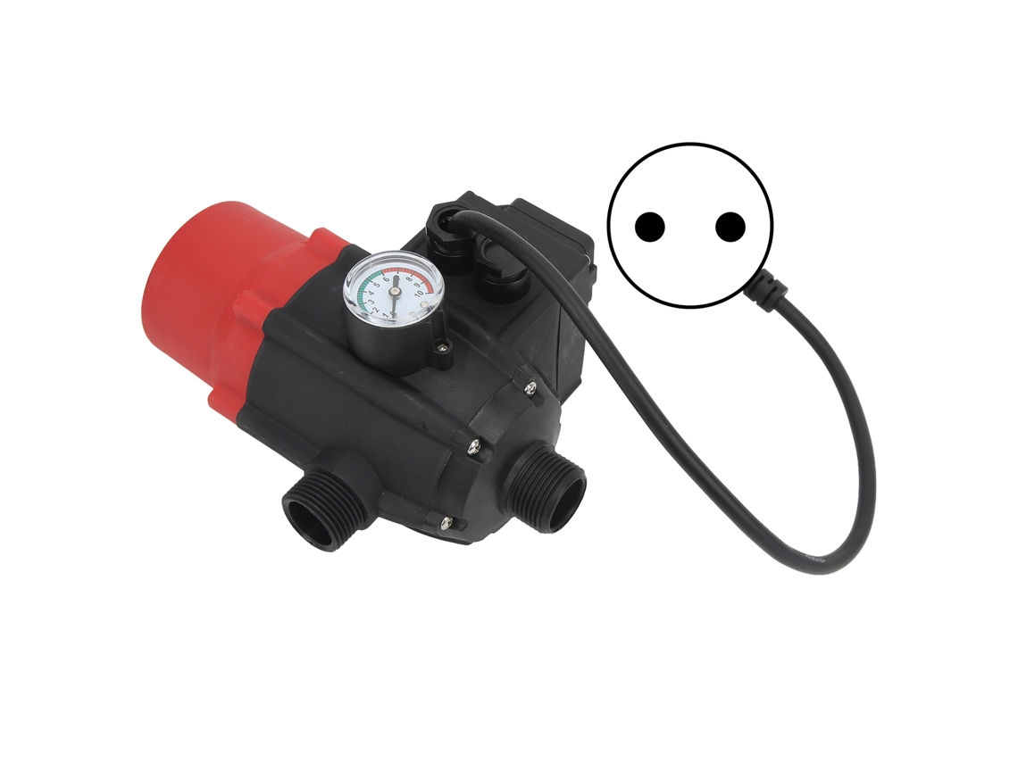 Interruptor De Control De Presión De Bomba Ajustable 1.5-3.0bar Impermeable, 220v-240v, 1.1kw, Enchufe Eu