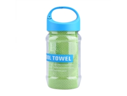Toalla Refrescante Superabsorbente Y Transpirable Con Botella De Almacenamiento Para Deportes (verde Claro)