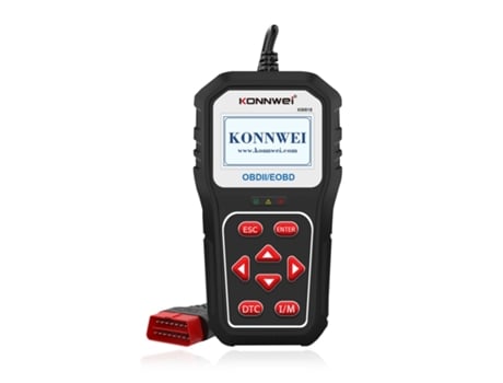 Lector de código automático de la herramienta del escáner OBDII del coche universal de KONNWEI KW818 negro
