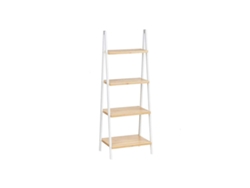 Estantería de Baño Blanco Natural Bambú Madera de pino 40x109,3x30 cm