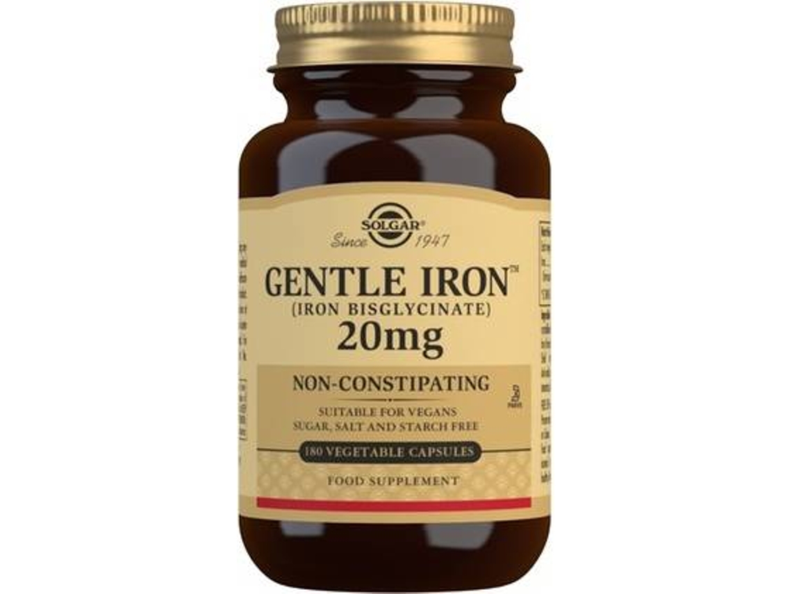 Complemento Alimentar SOLGAR Ferro Suave (180 cápsulas vegetais de 20mg)