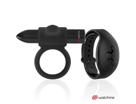 Estimulador Negro Plata Cameron CONTROL Remoto Cockring Watchme Estimulador