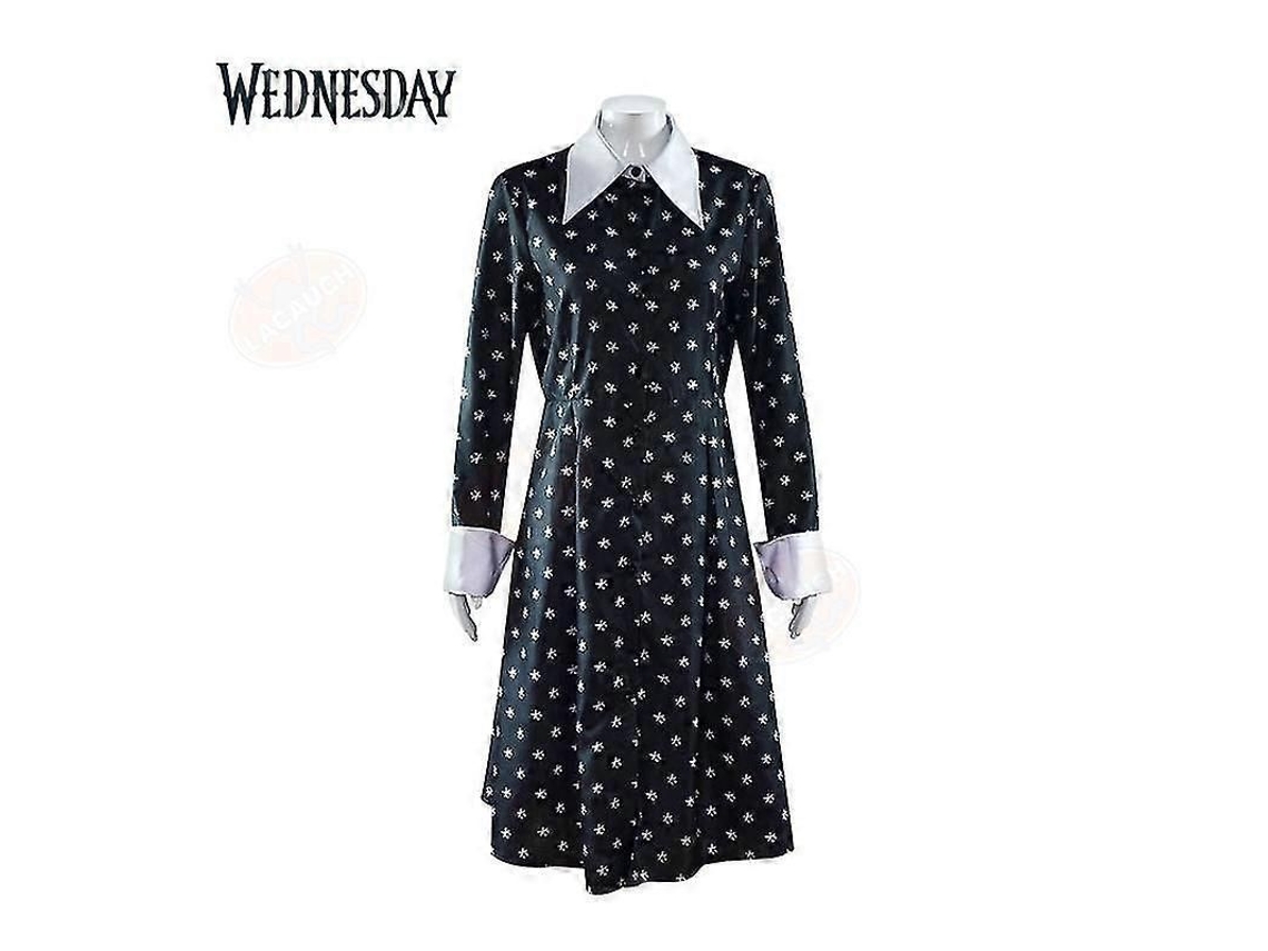 Disfraz De Wednesday Addams De La Academia Nevermore, Uniforme Escolar Para Hombres Y Mujeres.