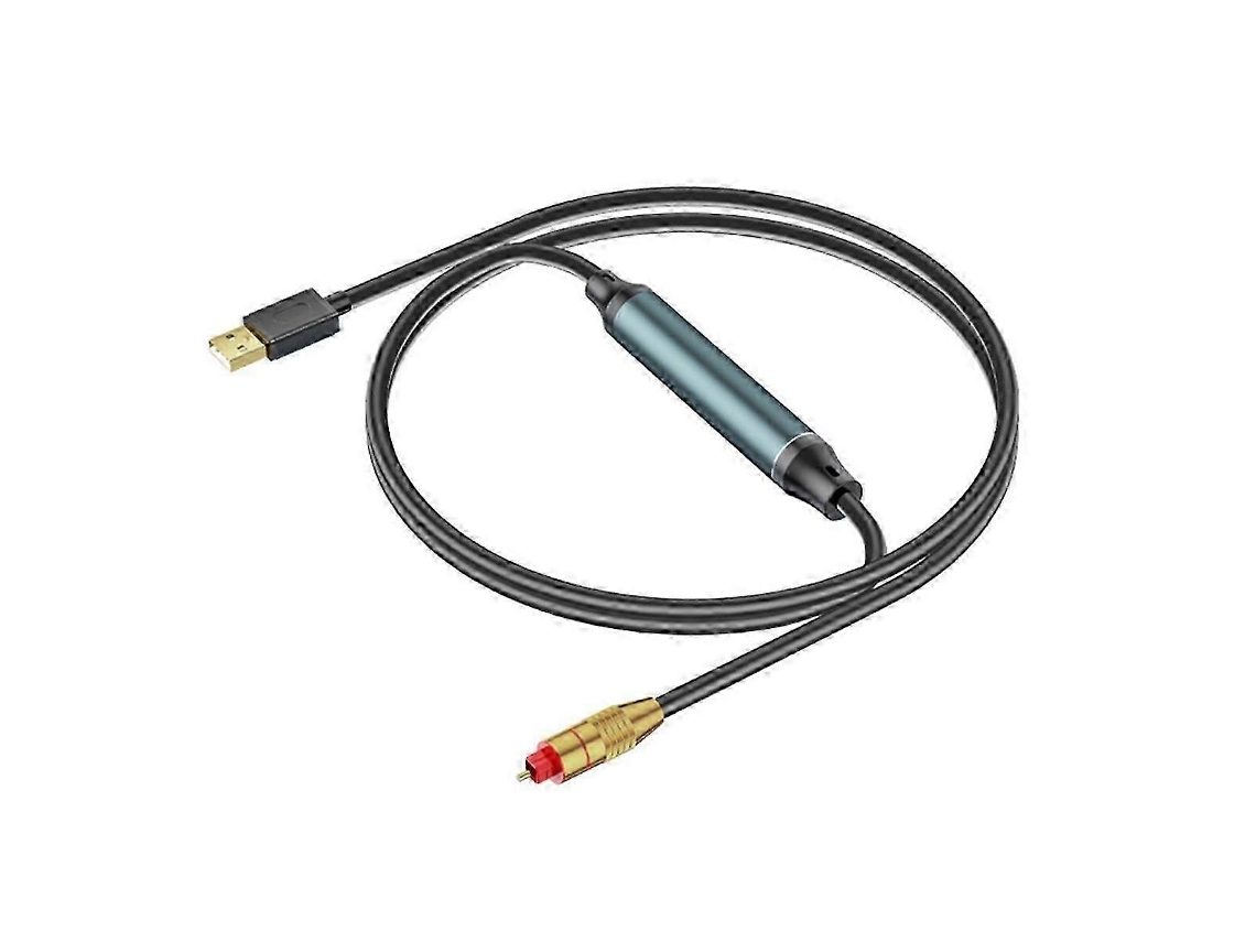 Adaptador de audio óptico USB A a SPDIF Convertidor de conexión de fibra óptica