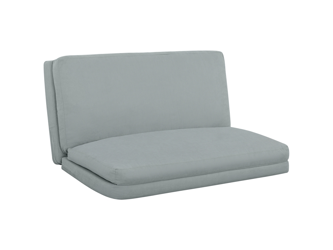 Sofá cama plegable convertible de 4 secciones, capacidad de carga de 240 kg, 137,5 x 85,5 x 74 cm, gris claro.