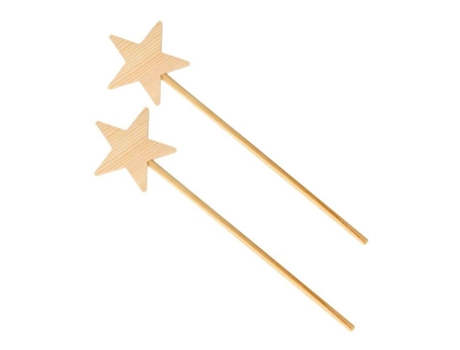 2 varitas mágicas de madera de 23 cm