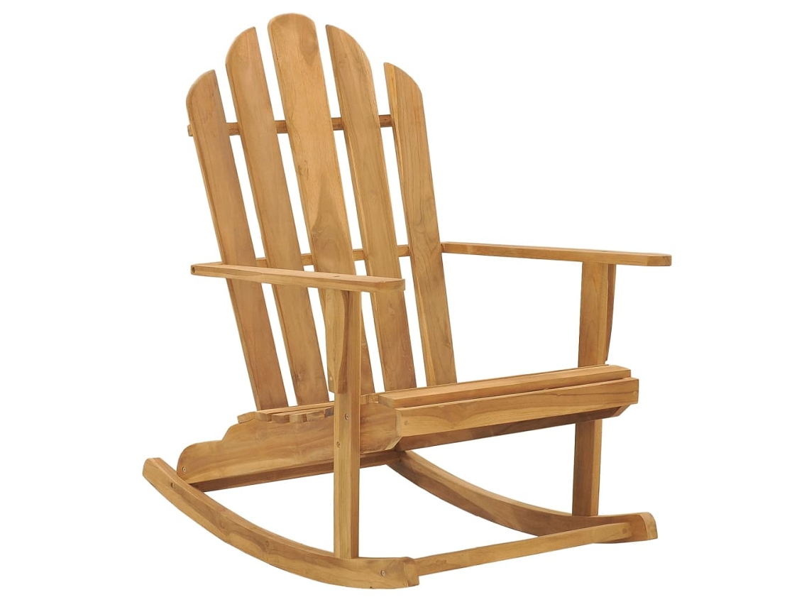 vidaXL Mecedora Adirondack de madera de teca maciza