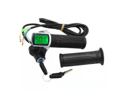 Manopla De Acelerador Com Display Lcd Para Bicicleta Elétrica 24v/36v/48v Com Indicador De Bateria