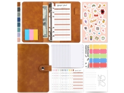 Libreta MDUG A6 con cremallera, compartimento para citas y sobre.