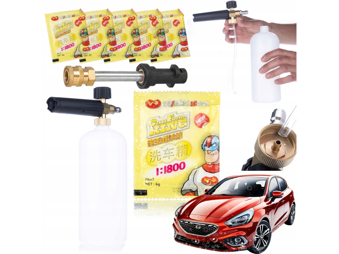 Cañón de espuma de 1 ml – Kit de espuma activa | Compatible con Kärcher K2-K7 | Alta eficiencia