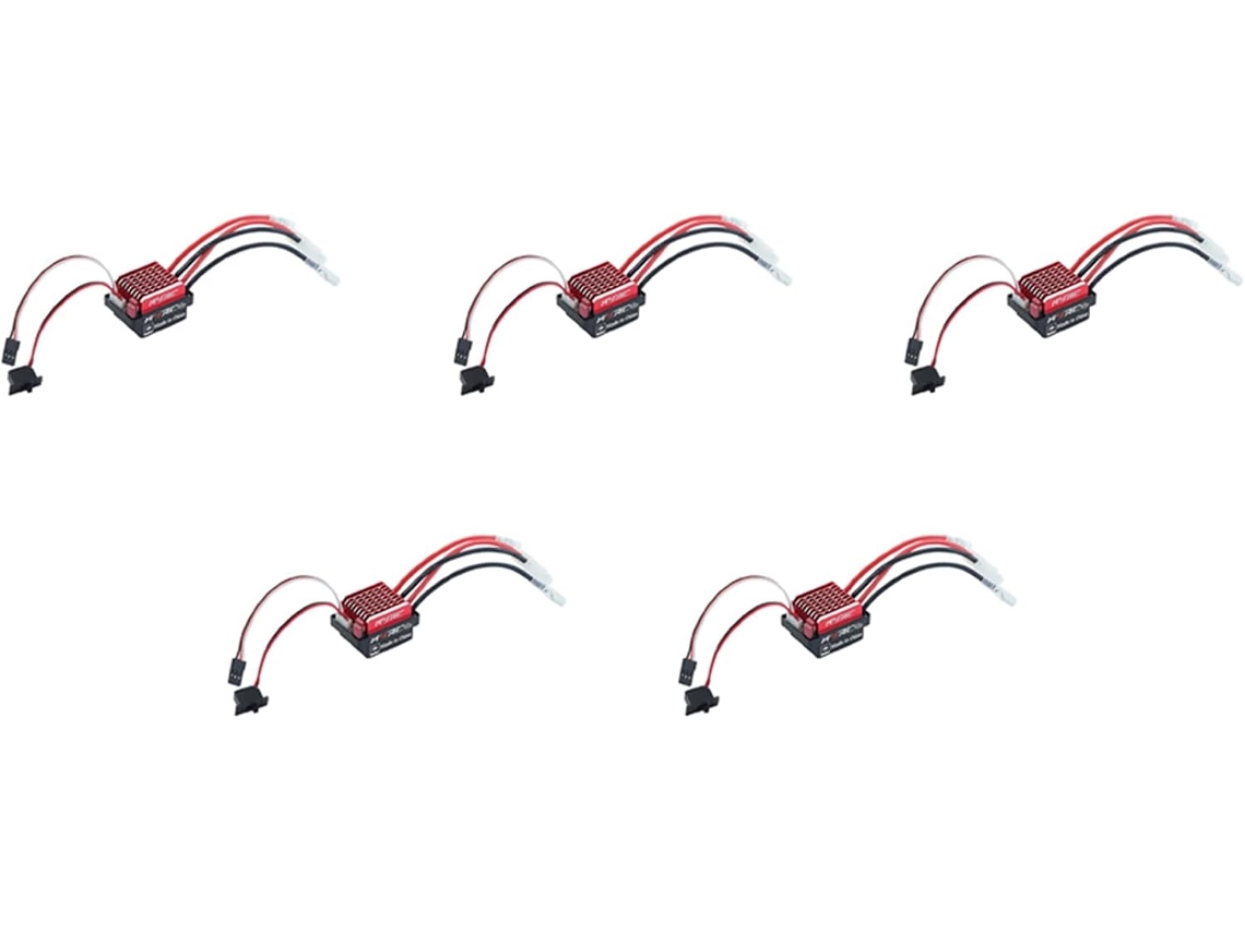 5 Controladores De Velocidad Esc Con Escobillas Impermeables De 60 A Y 1060 V Con Freno Para Coches Rc Crawler Axial Scx10 A Escala 1/10