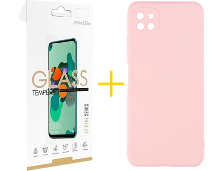 Carcasa + Protector de Pantalla para Oppo A73 5G SKYHE Rosa Pastel