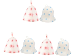 Juego de 6 gorros de sauna de lana para hombre con estampado floral de fieltro. Gokoco