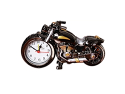 Reloj de mesa con alarma de motocicleta, cuarzo, batería, decoración.
