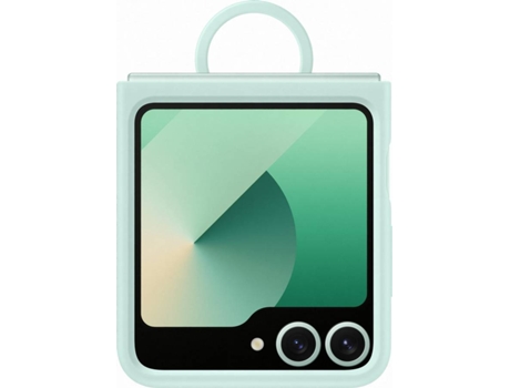 Funda SAMSUNG Galaxy Z Flip 6 de Silicona con Anillo (Menta)