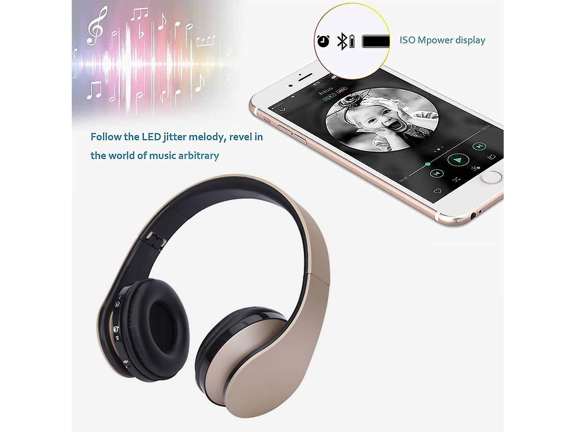 Auriculares Inalambricos Plegables Tv Audifonos Bluetooth mp3 Con Micrófono