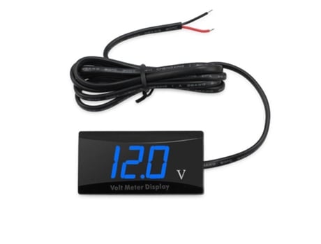 Kit Manos Libres Voltímetro de coche 8 V-16 V pantalla Digital Led detección de batería voltímetro impermeable Universal para motocicleta luz azul