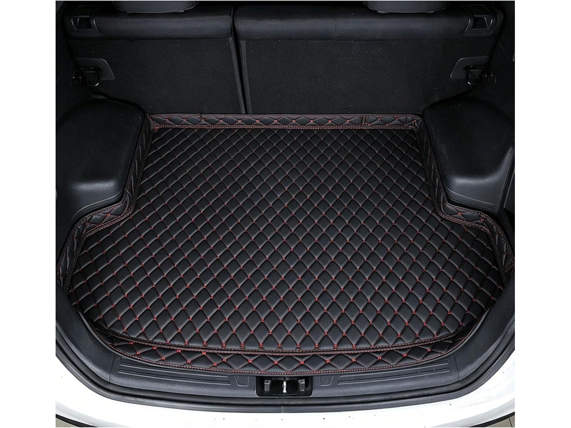 Alfombrilla De Cuero Para Maletero Coche Cupra Tavascan 2023-2025, Negra Y Roja.