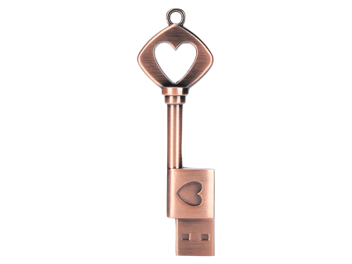 Memoria Usb Flash Disk Corazón Retro Metal Portátil 2.0 Sin Cubierta Para Almacenamiento De Información 8gb
