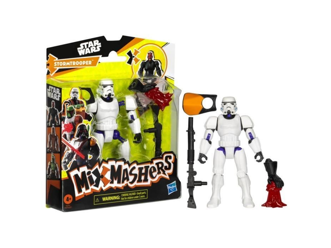 Stormtrooper de Mixmashers: figura personalizable de 5 pulgadas para mezclar y combinar con accesorios, Star Wars, a partir de los 4 años
