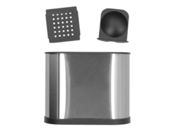 Soporte Para Cubiertos De Acero Inoxidable Con Recipiente De Drenaje, Organizador De Palillos, Cocina
