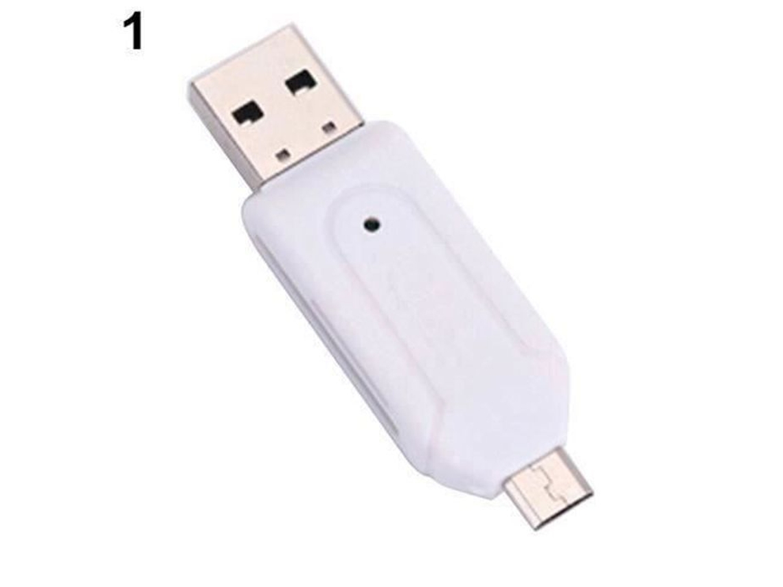 JL Lector de Tarjetas USB OTG Universal Portátil 2 en 1 Lector de Tarjetas Micro USB TF SD para Teléfono PC - JLCYD821CA1971