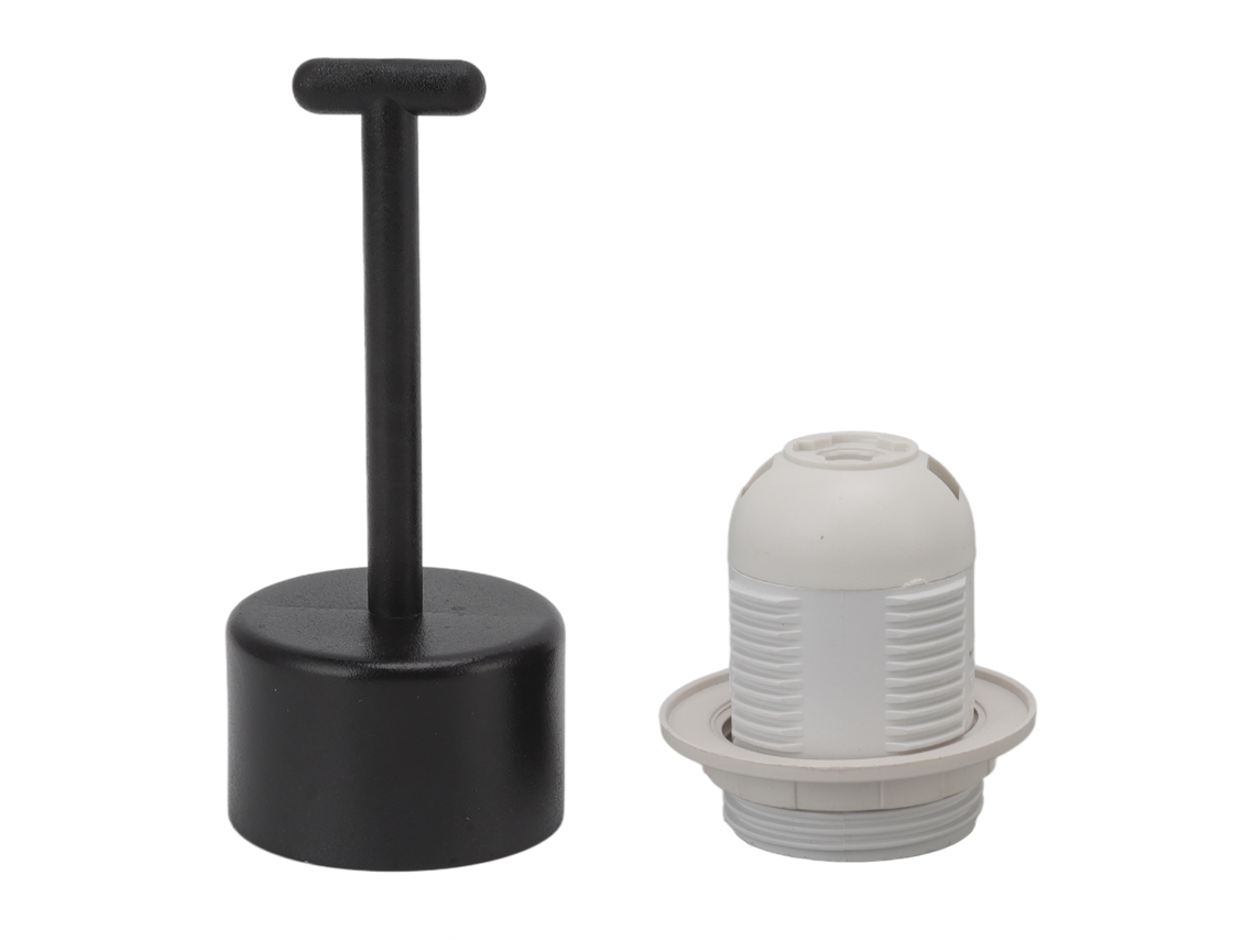 Rebe-10 Piezas Base De Bombilla E27 Con Núcleo De Cobre Resistente A Altas Temperaturas, Soportes De Luz E27 Con Funda Para Diy Blanco