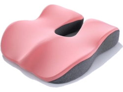 Almofada De Assento Em Espuma Viscoelástica Eifson Para Alívio De Lesões No Cóccix, Suporte Lombar (cinza Claro/rosa)
