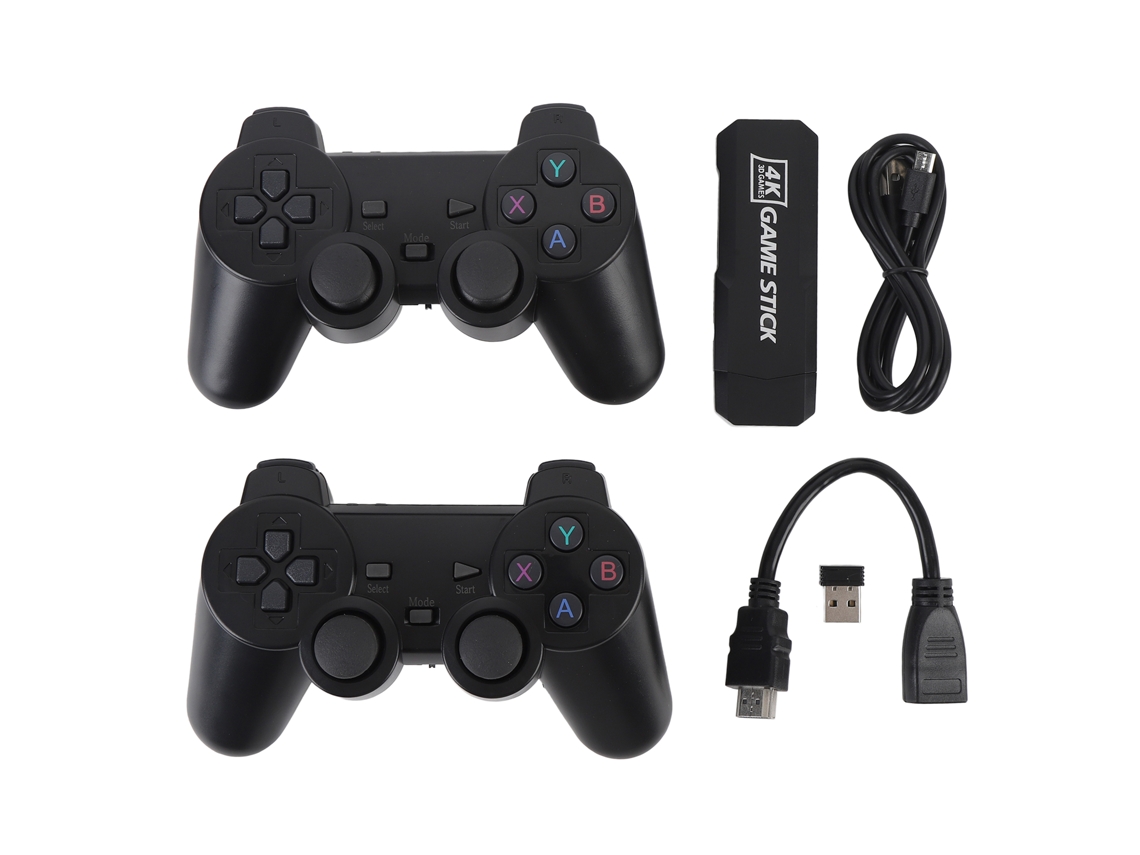 Console De Jogos Retrô Stick Plug And Play 4k Com 2 Controladores Para Tv Interface Multimídia Hd