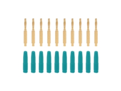 10 Conectores Banana Chapados En Oro De 2 Mm, Conector Macho Aislado Con Carcasa Para Equipos De Prueba Verdes.