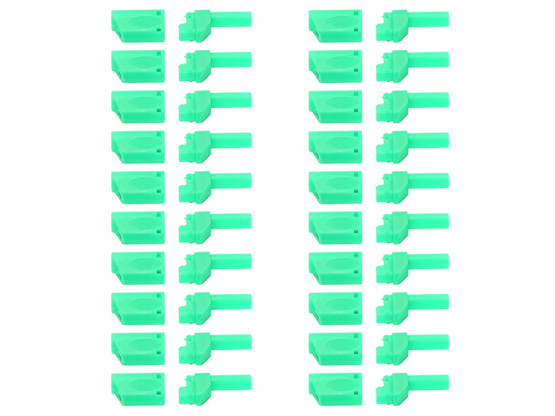 20 Unidades De Carcasas De Enchufe Banana Pa Verde De 4 Mm 22.160 Para Conector Rc Con Cobertura Completa Y Rendimiento Estable.