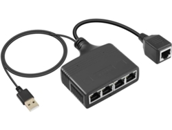 Divisor Ethernet De 1 A 4 Gigabit Rj45 Para Cables De Red Lan De Alta Velocidad De 1000 Mbps (hembra)