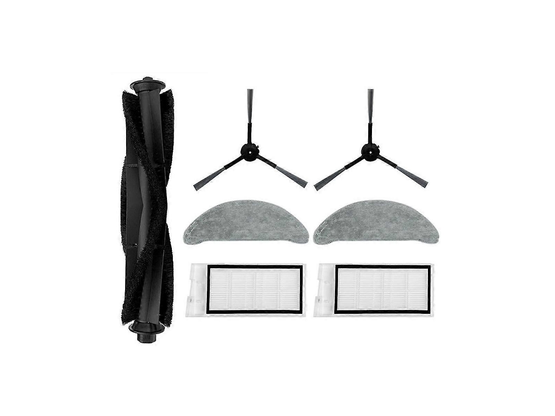 Mopa con filtro HEPA para robot aspirador Eve Plus, con cepillo lateral principal y accesorios.