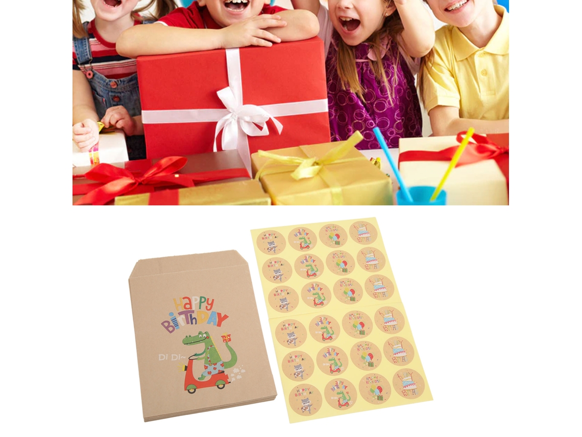 72 Bolsas De Papel Con Diseños Animados De Dinosaurios Para Fiestas De Cumpleaños