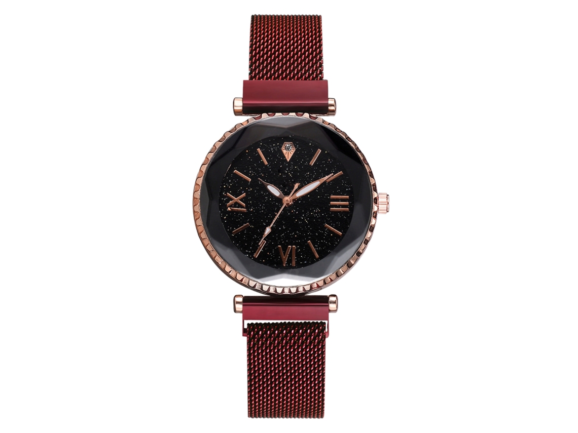 Reloj De Pulsera De Cuarzo Sencillo Para Mujer Con Correa De Piel Sintética Negra, Elegante E Informal.