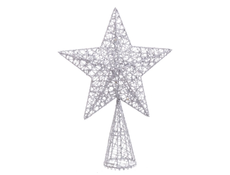 Estrella de Navidad Plateado Metal 20 x 6 x 28 cm