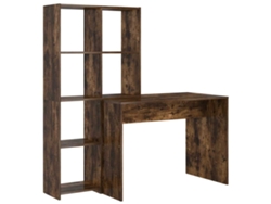 Mesa | Escritorio Roble ahumado 138,5 x 55 x 143 cm Madera procesada