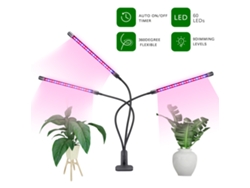Lámpara de cultivo de 30 W con 60 LED, temporizador y 9 niveles de brillo.