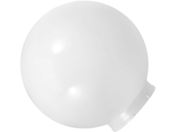Abajur Esférico Para Luminária Externa, Acrílico Branco Leitoso, Diâmetro De 20 Cm, Clipe De 9,5 Cm, Para Pátio E Jardim
