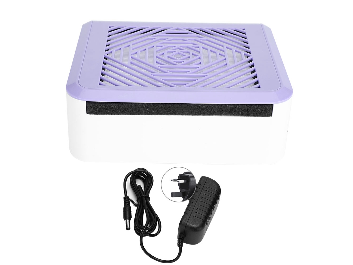 Aspiradora recolectora de pulpos para uñas artísticas, extractor de pulpos, ventilador con filtro, lila