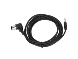 Cable adaptador de audio de 3,5 mm a Mini DIN de 5 pines macho con ángulo de 90 grados, 3 m/9,8 pies, estable.