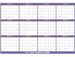 Calendario De Pared Borrable 2025, Planificador De Enero A Diciembre De 2025, De Doble Cara, De Anual, De 2025