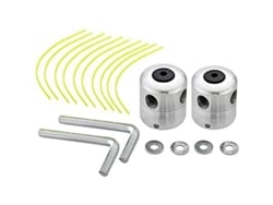 Cabezal de corte universal de aluminio Rebe con conexión para hilo de nailon doble para desbrozadoras, paquete de 2 unidades.
