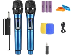 Micrófono Sin Sistema Dinámico, Fabricado En Metal Con Receptor Recargable Para Karaoke Y Canto.