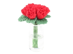Modelo De Bonsái En Miniatura A Escala 1:12 Para Decoración De Jardín De Casa De Muñecas - Rojo