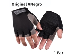 (talla Estándar Negra) Guantes De Ciclismo Unisex, Antideslizantes, Amortiguadores, Diseño De Medio Dedo, Acolchado De Gel.